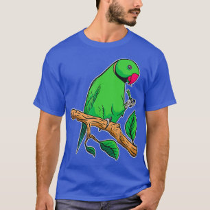 Camiseta Green Indian Ringneck Parrot Parakeet Indian