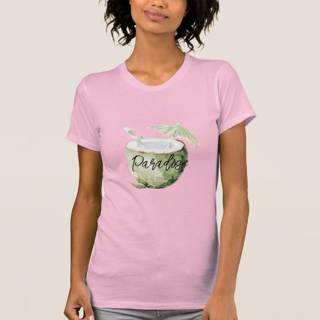 Camiseta Green Island Coconut Paradise (Anverso)