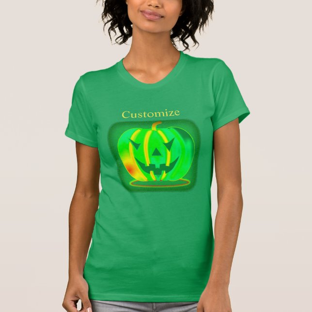 Camiseta Green Jack o'lantern Halloween Thunder_Cove (Anverso)