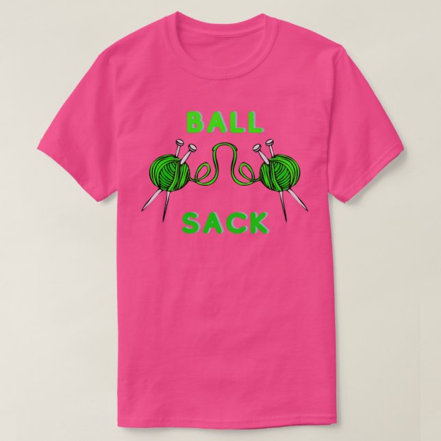 Camiseta Green Knitting Ball Sack Premium TShirt  (Diseño del anverso)