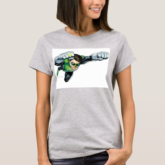Camiseta Green Lantern - Fully Rendered,  Flying Right (Anverso)