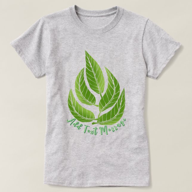 Camiseta Green Leaves Leaf (Diseño del anverso)