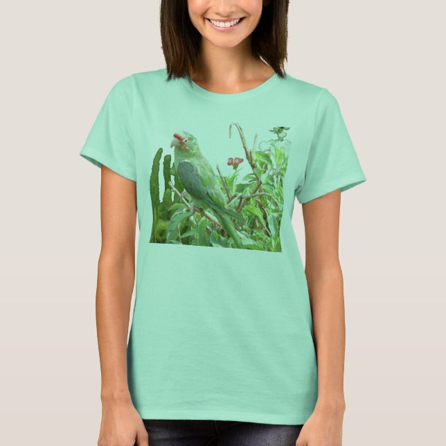 Camiseta Green Lorikeet Ringer Bird (Anverso)