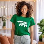 Camiseta Green Mama Bear<br><div class="desc">Prendas de vestir personalizado con la imagen moderna de Mama Bear. Visite nuestra tienda para conocer el diseño de Baby Bear. Haga clic en Personalizar para personalizar el diseño con su propio texto e imágenes. Elija entre una amplia gama de estilos y colores de camisa.</div>