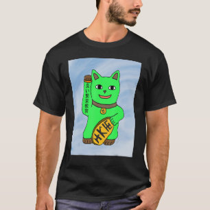 Camiseta Green maneki neko cat buena educación sobre la pro
