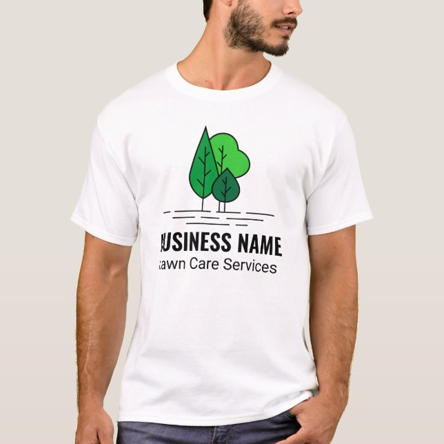 Camiseta Green Minimalist Tree Landscaping Lawn Care (Anverso)