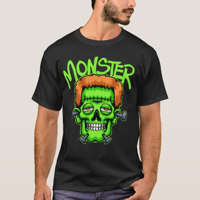 Camiseta Green Monster Head streetwear (Anverso)