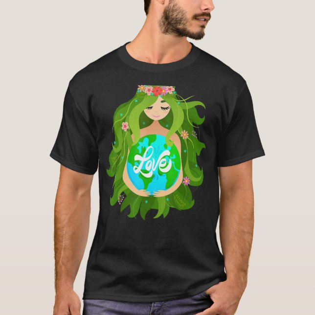Camiseta Green Mother Earth Day Gaia Save Our Planet Women  (Anverso)