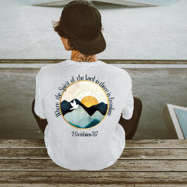 Camiseta Green mountains freedom bible scripture
