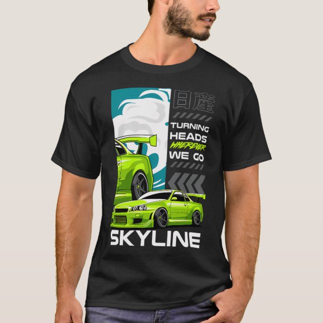 Camiseta Green Nissan Gtr (Anverso)