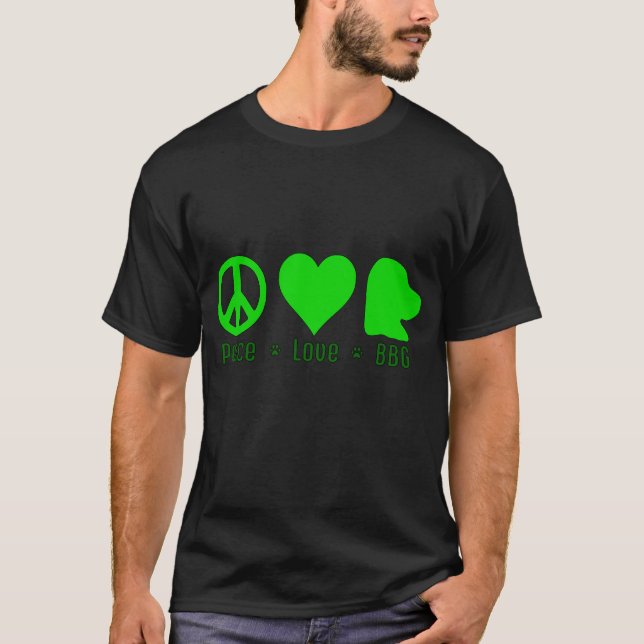 Camiseta Green Peace Love BBG T-Shirt (Anverso)