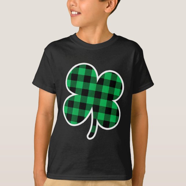 Camiseta Green Plaid Clover St Patricks Day Women Shamrock  (Anverso)