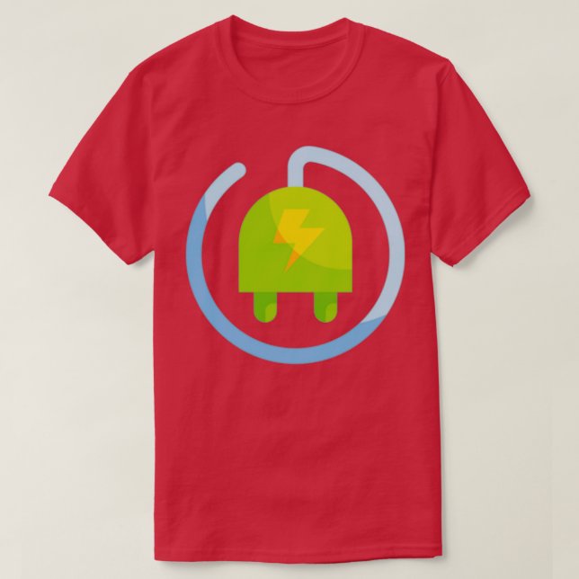 Camiseta Green Power Electrical Plug (Diseño del anverso)