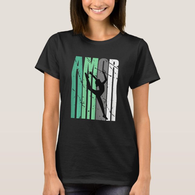 Camiseta Green Rhythmic Gymnastics Distressed Amor Inspirat (Anverso)