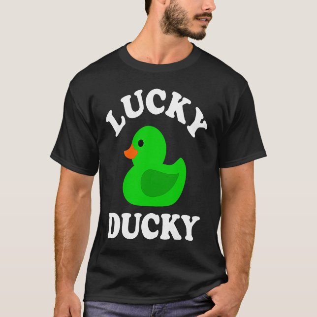 Camiseta Green Rubber Duck Lucky Ducky Quack  St Patricks D (Anverso)