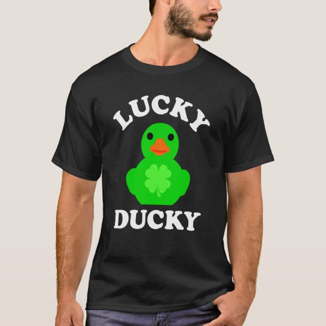 Camiseta Green Rubber Duck Quack Four Leaf C Lucky Ducky (Anverso)