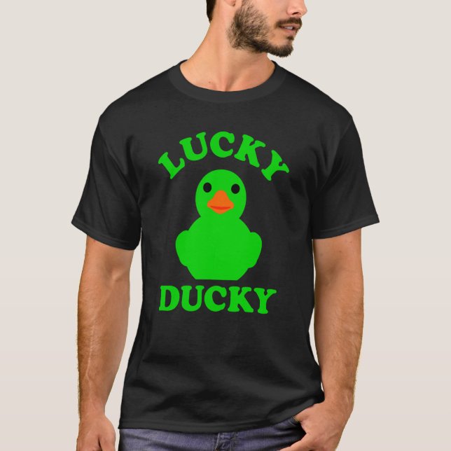 Camiseta Green Rubber Duck Quack Lucky Ducky Animal Graphic (Anverso)