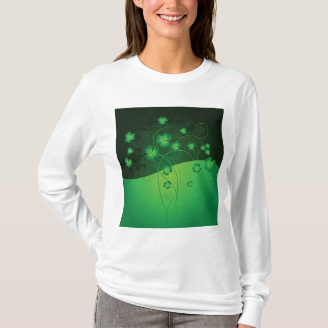 Camiseta Green Shamrock Clover St Patrick’s Day Luck (Anverso)