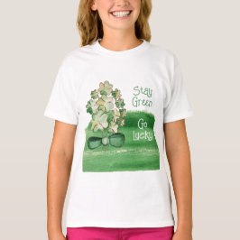 Camiseta Green Shamrock Clover Watercolor