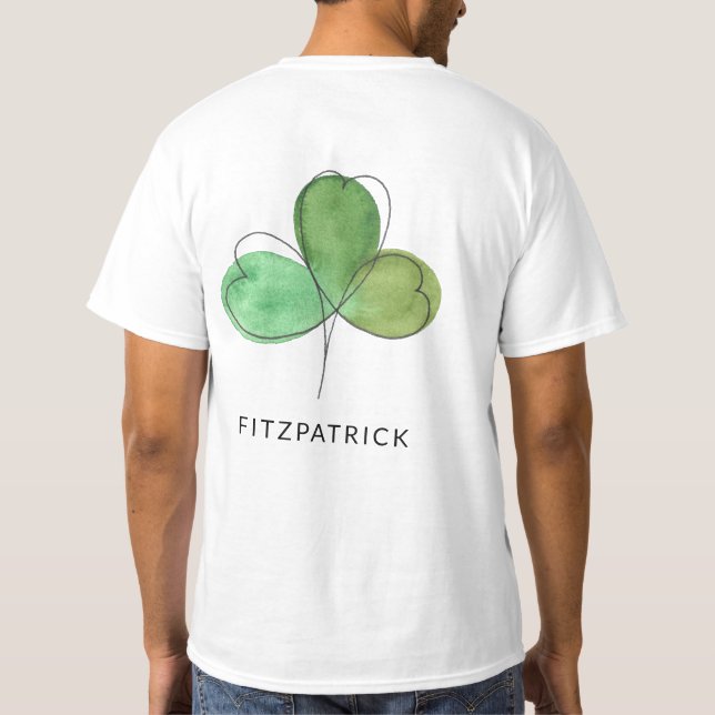 Camiseta Green Shamrock Irish Heritage (Reverso)