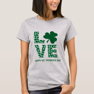 Camiseta Green Shamrock Love Irish Fun St. Patrick's Day