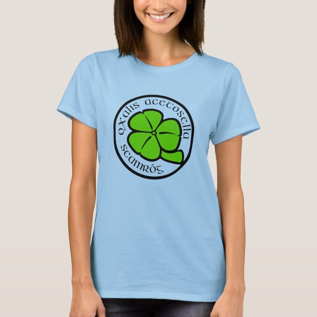 Camiseta Green Shamrock Saint Patrick's Day Floral Art (Anverso)