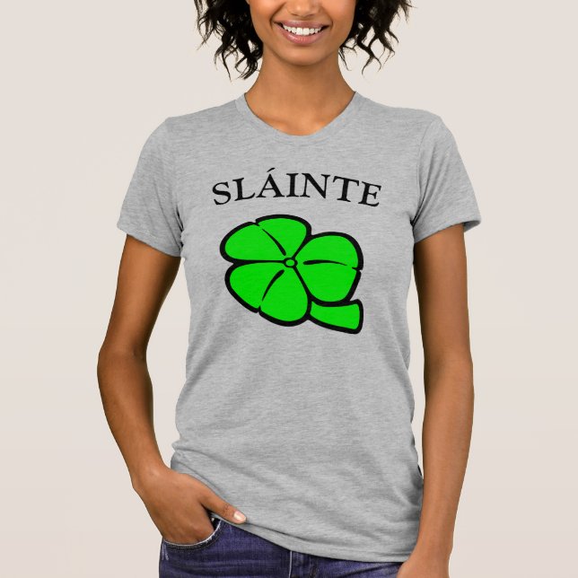 Camiseta Green Shamrock Saint Patrick's Day Floral Art (Anverso)