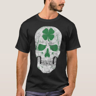 Camiseta Green Shamrock Skull Irish Irlanda ST PATRICKS DAY