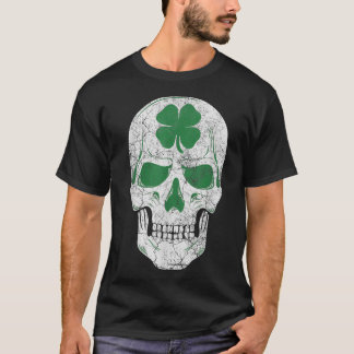 Camiseta Green Shamrock Skull Irish Irlanda ST PATRICKS DAY