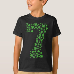 Camiseta Green Shamrock St Patrons Day Niño de 7 años