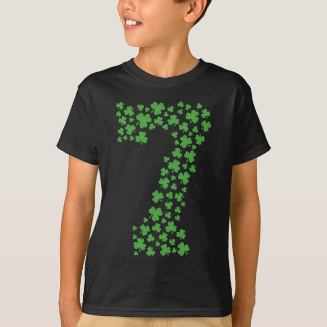 Camiseta Green Shamrock St Patrons Day Niño de 7 años (Anverso)