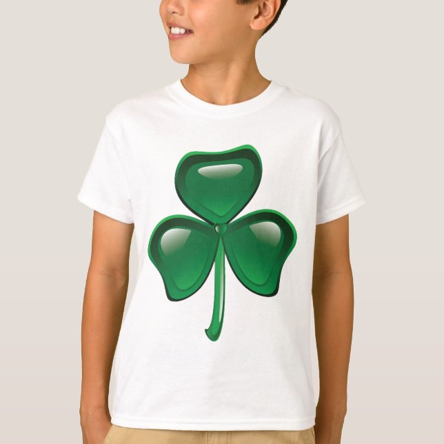 Camiseta Green Shamrock Three-Leaf Clover (Anverso)