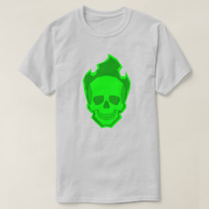 Camiseta Green Skull Graphic T-Shirt – Neon Skull Design Gi