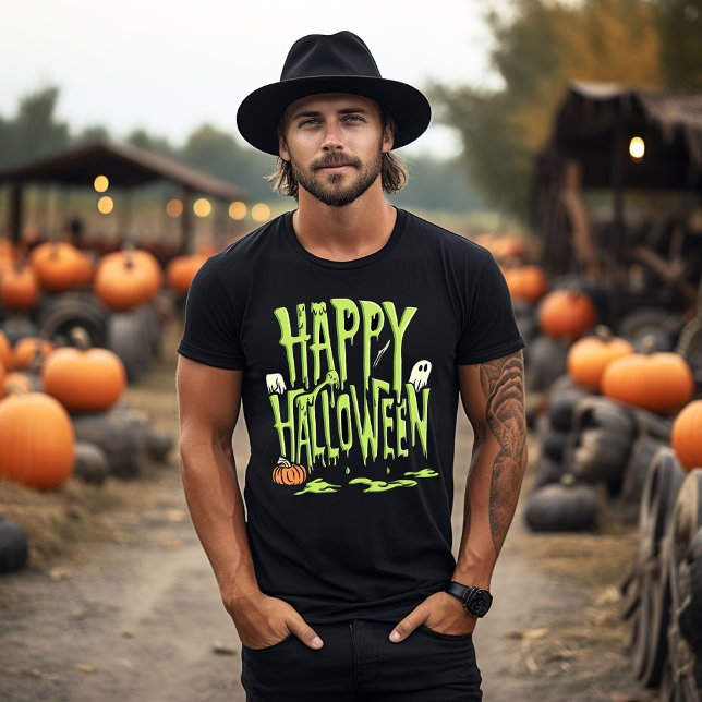 Camiseta Green Slime Happy Halloween (Subido por el creador)