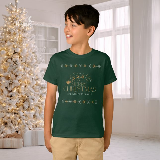 Camiseta Green Snowflake Christmas Kids Shirt (Subido por el creador)