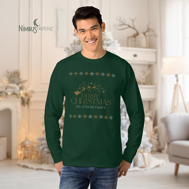 Camiseta Green Snowflake Christmas Mens Shirt (Subido por el creador)