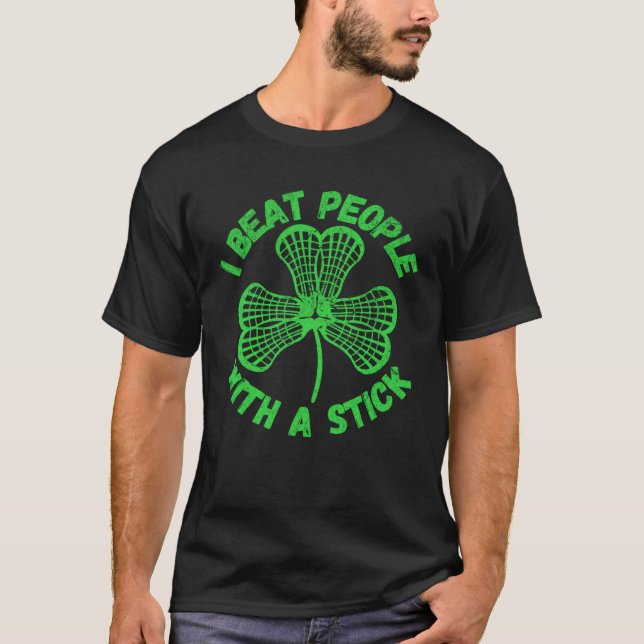 Camiseta Green St Patrick s Day Lacrosse Sticks (Anverso)