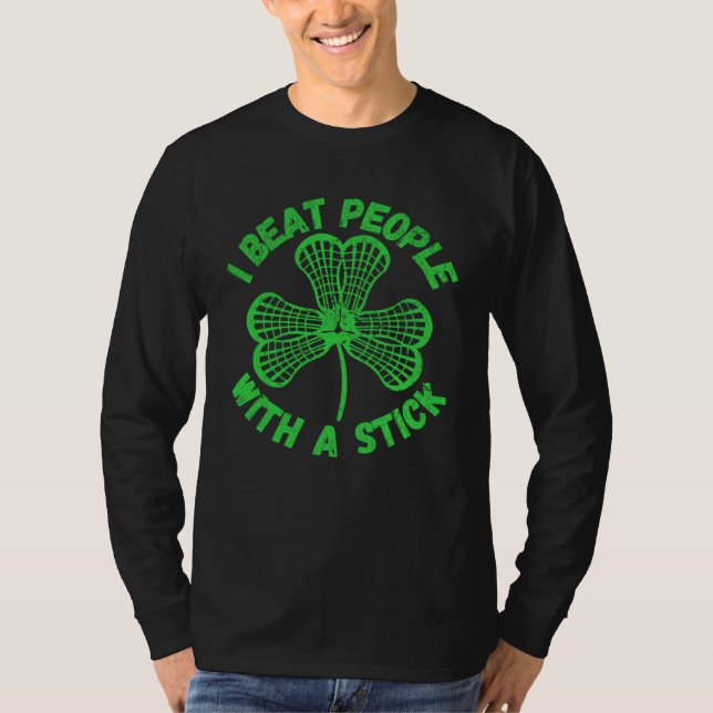 Camiseta Green St Patrick s Day Lacrosse Sticks (Anverso)