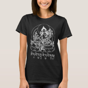 Camiseta Green Tara Mantra Buda Budismo Tibetano Vajrayan