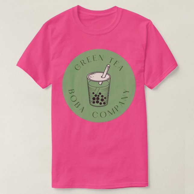 Camiseta Green Tea Boba Company (Diseño del anverso)