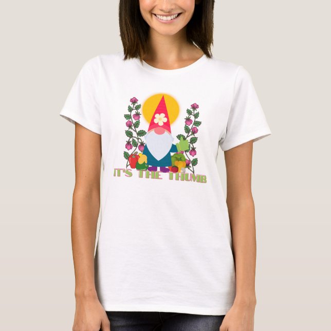Camiseta Green Thumb Garden Gnome (Anverso)