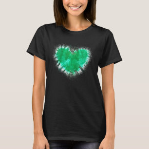Camiseta Green Tie Dye Hear Valentine St Patricks Day Women