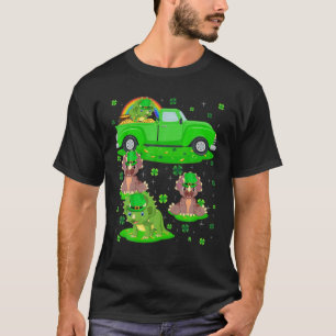 Camiseta Green Truck Leprechaun Hat Triceratops St. Patrick