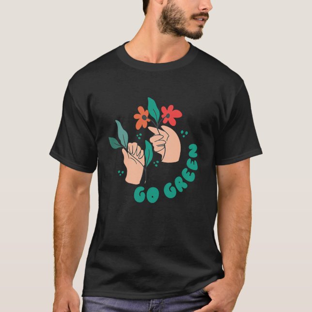 Camiseta Green Vegan Plastic Free Save Earth  1 (Anverso)