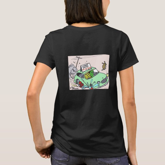 Camiseta Green Weenii "Student Driver Pizza" Lady's Shirt B (Reverso)