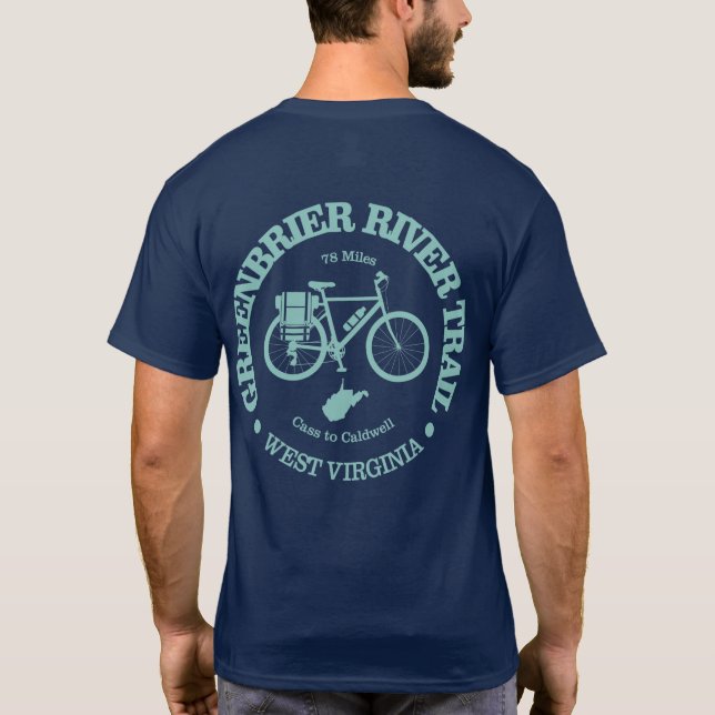Camiseta Greenbrier River Trail (cycling) (Reverso)