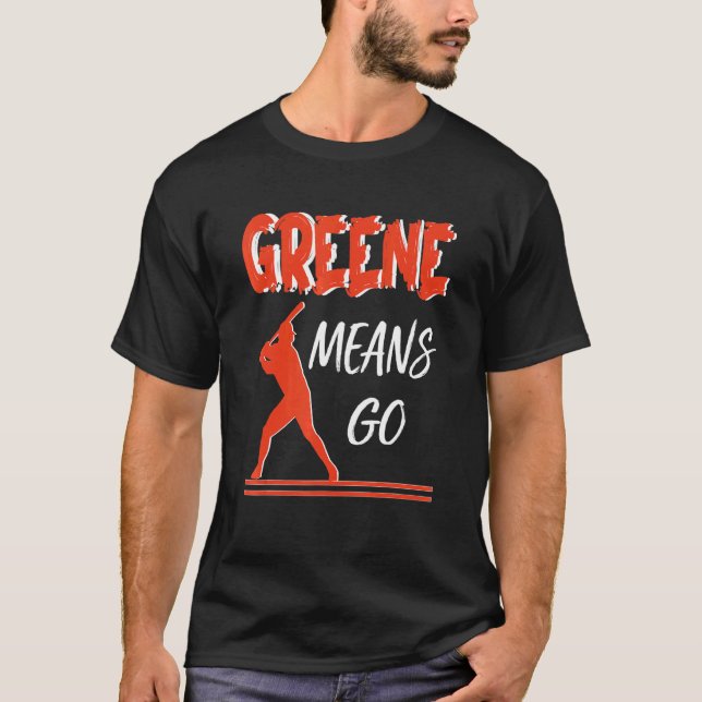 Camiseta Greene significa 'Go Hockey Fans' (Anverso)