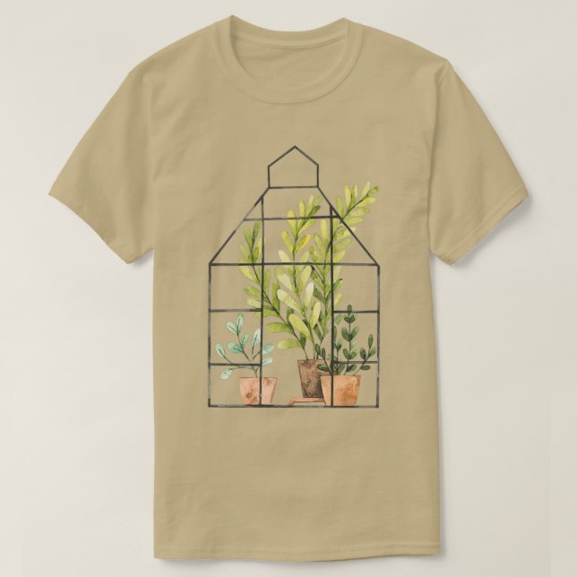 Camiseta Greenhouse Building Nature Hanging Planters Greenh (Diseño del anverso)
