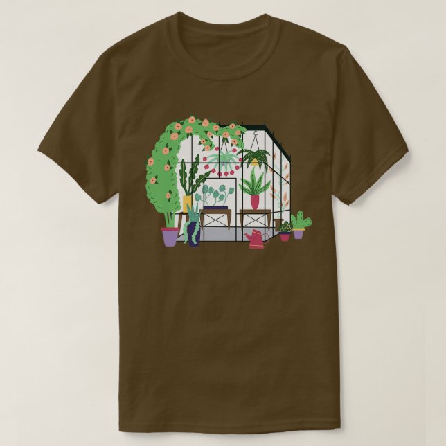 Camiseta Greenhouse Building Nature Hanging Planters Greenh (Diseño del anverso)