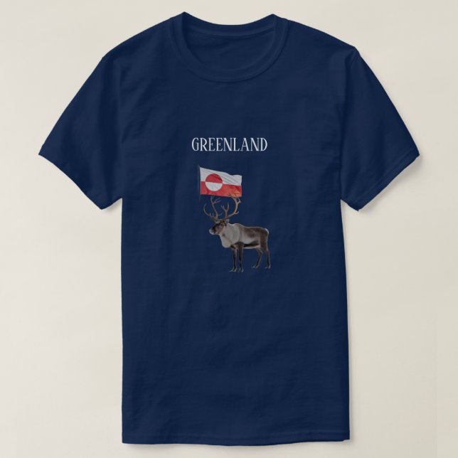 Camiseta GREENLAND Flag Proud T-Shirt (Diseño del anverso)